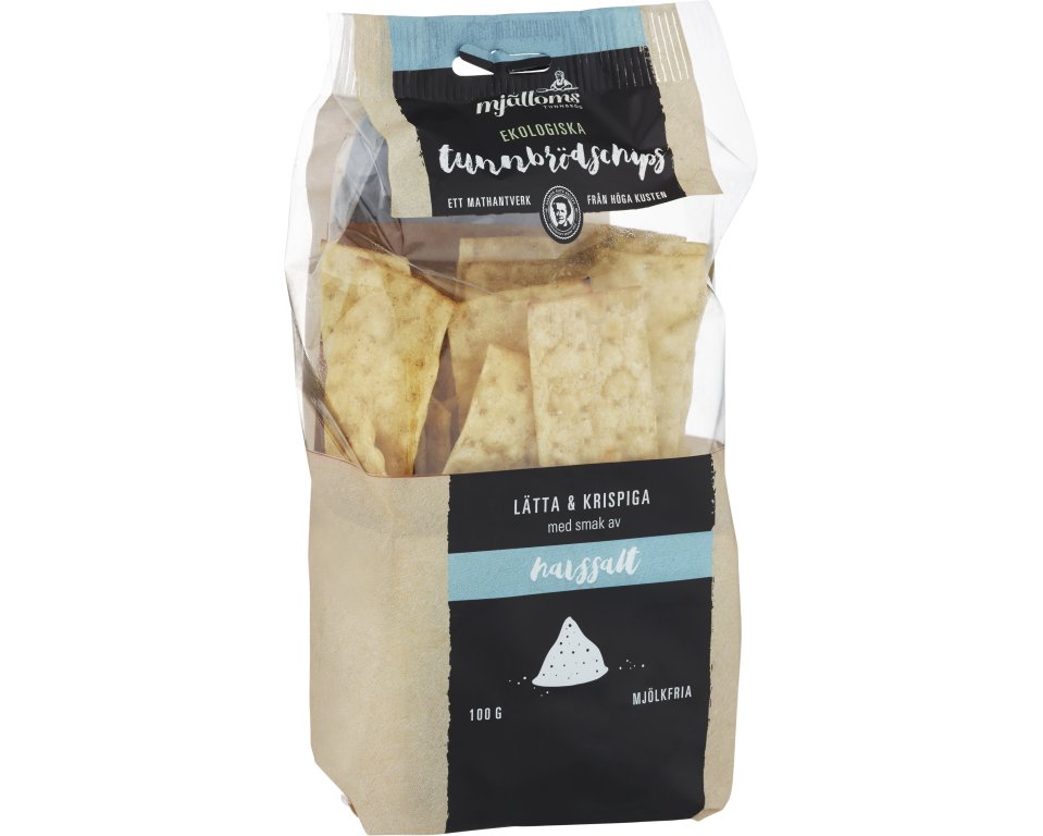 Tyndbrdschips m. havsalt ko.