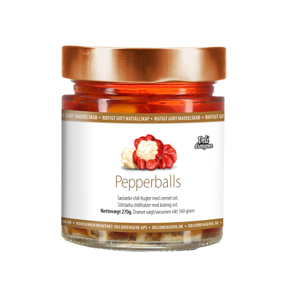 Pepperballs m. friskost