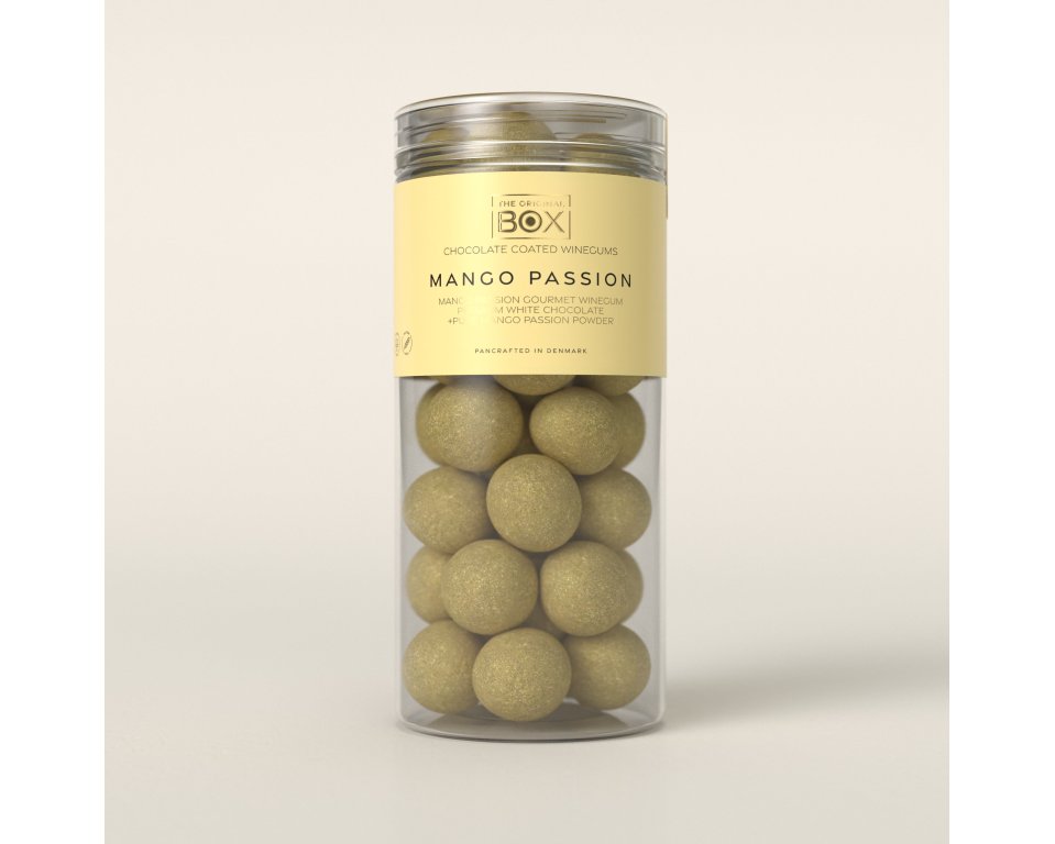 Box The Original - Vingummi m. hvid chokolade og Mango-Passion