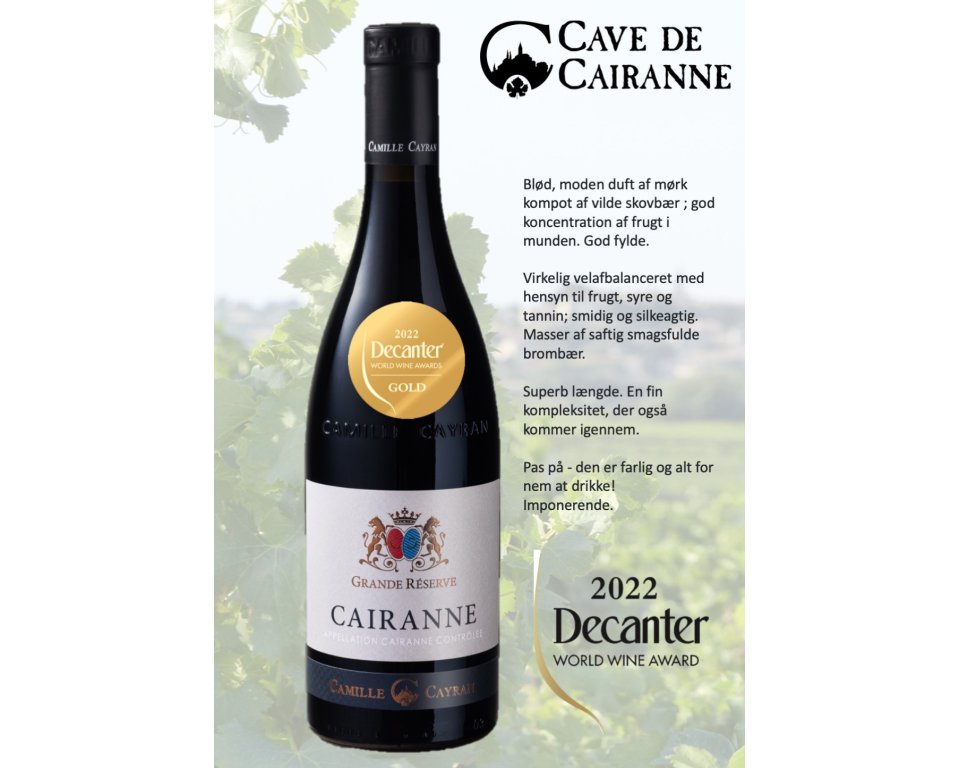 Camille Cayran Cairanne Grande Reserve Rouge 2020