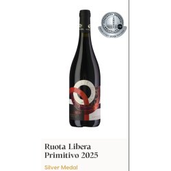  Progetto Vino Ruota Libera Primitivo 2025