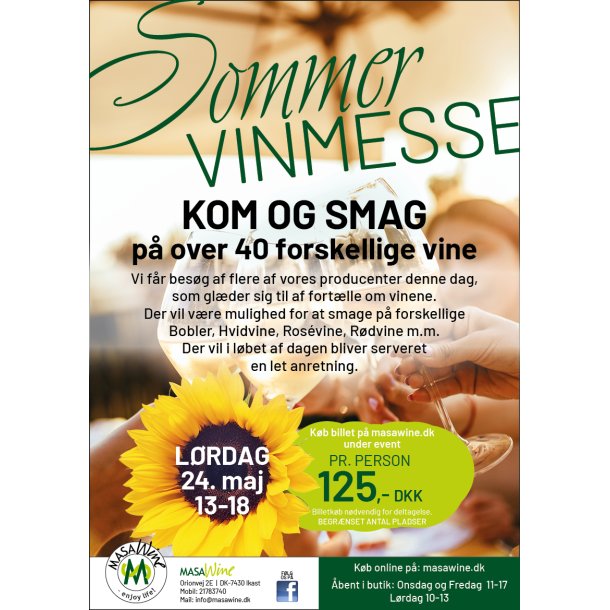 Sommer Vinmesse lrdag d. 24 maj kl. 13.00-18.00