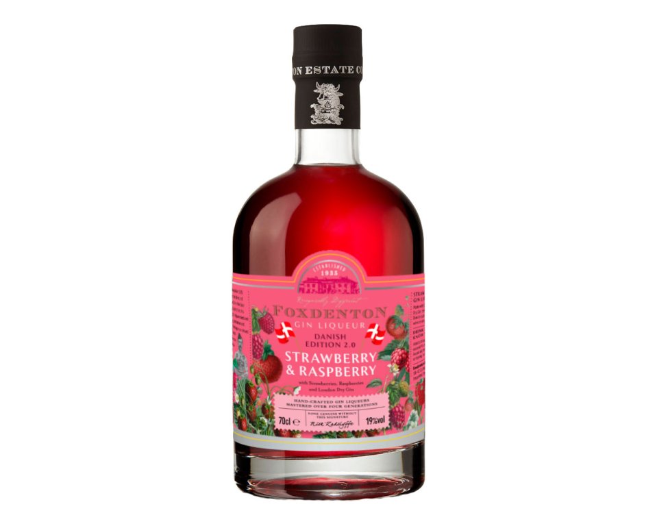 Foxdenton Strawberry &amp; Raspberry Gin 19%